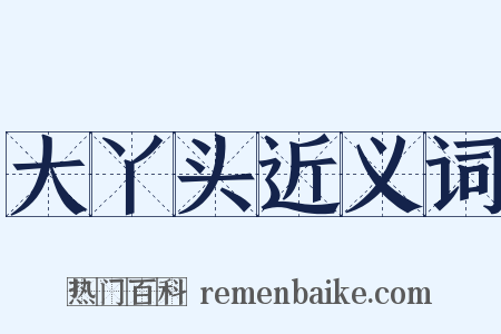 大丫头近义词是什么意思的图片